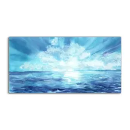 obraz-akrylowy-140x70-scienny-akwarele-fale-morze
