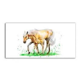 fotoobraz-akryl-140x70-wiszacy-akwarele-kon-trawa