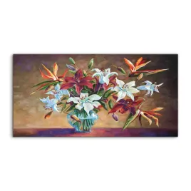 fotoobraz-140x70-nowoczesny-lilie-kwiaty-rosliny