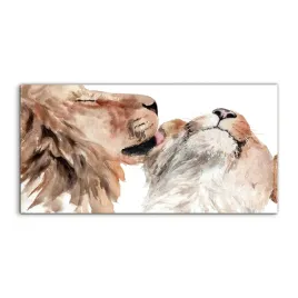 obraz-akrylowy-140x70-na-sciane-akwarele-lew-kot