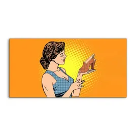 obraz-akrylowy-140x70-wiszacy-kobieta-buty-retro
