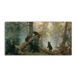 obraz-140x70-scienny-niedzwiedzie-w-lesie-wiszacy