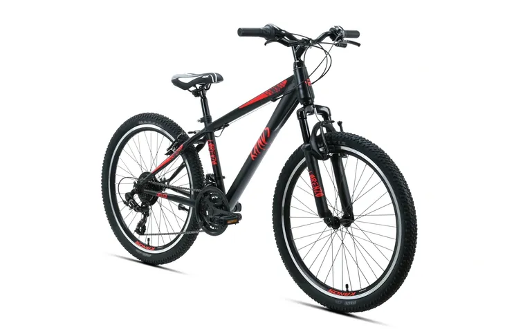 Rower młodzieżowy MTB koła 24'' Kands Lorenzo czarno-czerwony 2026