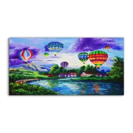 obraz-akryl-140x70-na-prezent-wioska-balony-woda