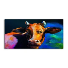 obraz-140x70-z-grafika-art-krowa-zwierze-wiszacy