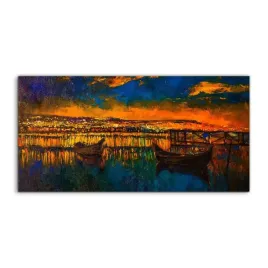 obraz-akrylowy-140x70-na-sciane-lodka-noc-swiatla