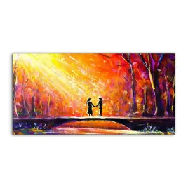 obraz-140x70-na-prezent-para-most-ludzie-scienny