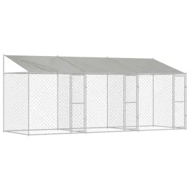 klatka-dla-psa-z-dachem-srebrny-600-x-200-x-256-cm-stal-i-pe