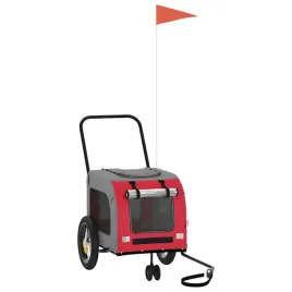 przyczepka-rowerowa-dla-zwierzat-czerwono-szary