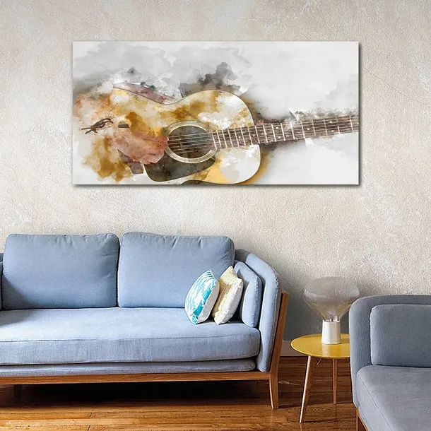 fotoobraz-akryl-140x70-scienny-gitara-instrument-format-poziomy