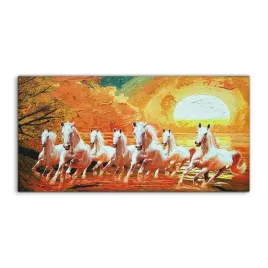 obraz-140x70-z-grafika-konie-zachod-slonca-wiszacy