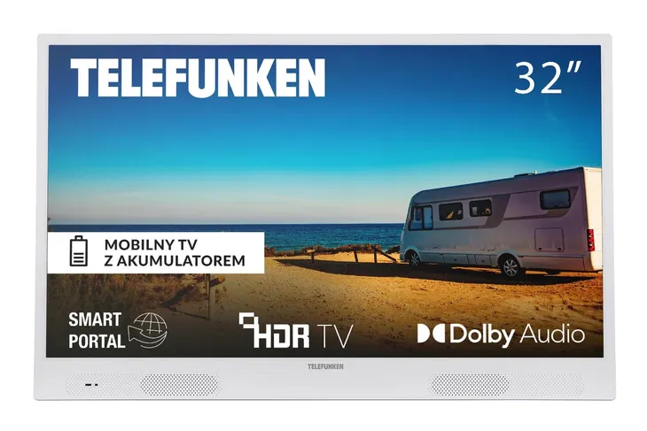 MOBILNY Telewizor SMART TV LED 32" Telefunken PL32WI WIFI DVB-T2 AKUMULATOR