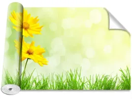 tapeta-okleina-magicstick-zolte-kwiaty-416x254