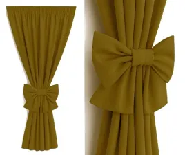zaslona-musztardowa-150-cm-z-kokarda-na-tasmie-tunel-zabki-145x150