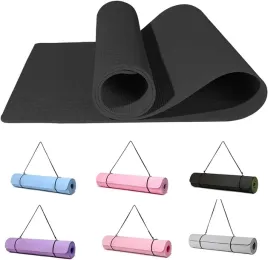 mata-do-jogi-1836106-cm-antyposlizgowa-gruba-fitness-pilates-z-paskiem