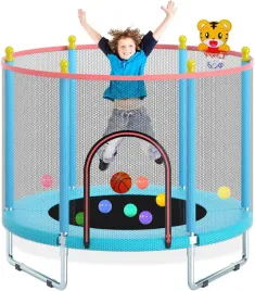 trampolina-150cm-siatka-bezpieczenstwa-kosz-koszykowki-200kg