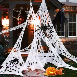 dekoracyjna-pajeczyna-na-halloween-rozciagliwa-2-pajaki-i-10-gwozdzi