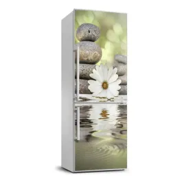 nalepka-foto-fototapeta-lodowke-kamienie-i-kwiat