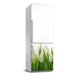 okleina-naklejka-fototapeta-lodowke-biale-tulipany