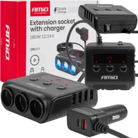 rozgaleznik-gniazda-zapalniczki-amio-trojnik-ladowarka-4xusb-180w-qc-pd