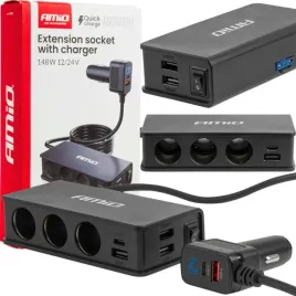 rozgaleznik-gniazda-zapalniczki-trojnik-ladowarka-usb-a-usb-c-148w-12v-24v