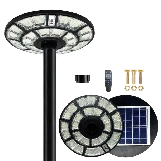 LAMPA SOLARNA LED 3000W LATARNIA ULICZNA OGRODOWA UFO CZUJNIK RUCHU PILOT