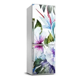 okleina-okleina-lodowke-hawajskie-kwiaty-70x190