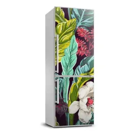 okleina-okleina-lodowke-tropikalne-kwiaty-70x190