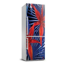 okleina-okleina-lodowke-tropikalne-kwiaty-70x190