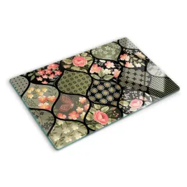szklana-deska-do-kuchni-kwiatowy-patchwork-80x52cm