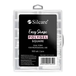 silcare-easy-shape-polygel-formy-do-akrylozelu-clear-dual-square-100szt