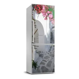 fototapeta-samoprzylepna-na-lodowke-grecka-wioska