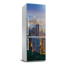 fototapeta-samoprzylepna-na-lodowke-hongkong-noca
