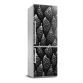 naklejka-fototapeta-na-lodowke-czarno-biale-kropki