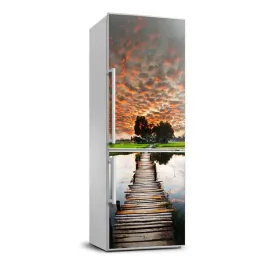 naklejka-fototapeta-na-lodowke-drewniany-most