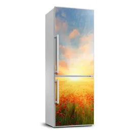 naklejka-na-lodowke-krajobrazy-pole-makow-70x190