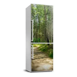 naklejka-fototapeta-na-lodowke-las-brzozowy-70x190