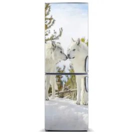 naklejka-magnes-na-lodowke-dwa-biale-wilki-60x180
