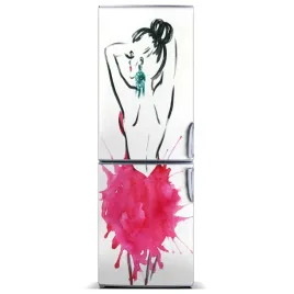 naklejka-na-lodowke-ilustracja-mody-60x180
