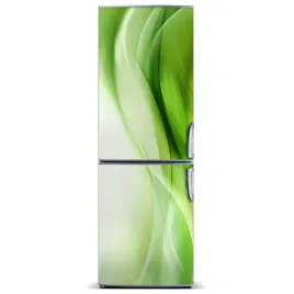naklejka-na-lodowke-zielone-fale-tlo-60x180