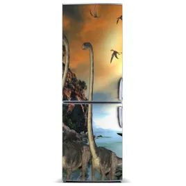 naklejka-magnes-na-lodowke-dinozaury-60x180