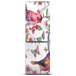 naklejka-magnes-na-lodowke-motyle-kwiaty-60x180