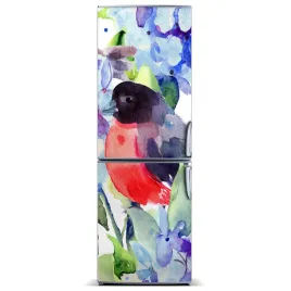 naklejka-magnes-na-lodowke-ptaki-i-kwiaty-60x180