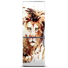 naklejka-ze-zdjeciem-na-lodowke-sciane-lew-60x180
