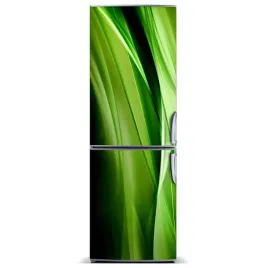 naklejka-na-lodowke-zielone-fale-tlo-60x180