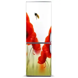 nalepka-magnes-tapeta-na-lodowke-polne-maki-60x180