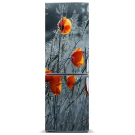 nalepka-magnes-tapeta-na-lodowke-polne-maki-60x180