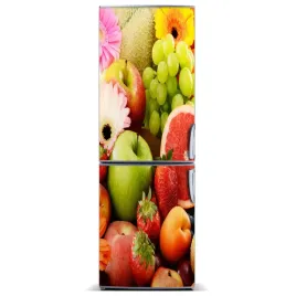 fototapeta-magnesowa-na-lodowke-owoce-i-kwiaty