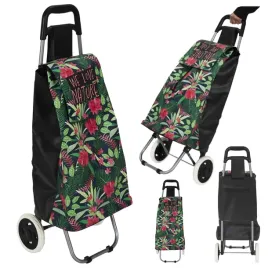 wozek-na-kolkach-skladany-tropic-torba-na-zakupy-czarna-w-kwiaty-pojemna