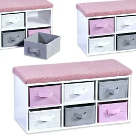lawka-dziecieca-z-pojemnikami-rozowa-68-x-30-x-h33-cm